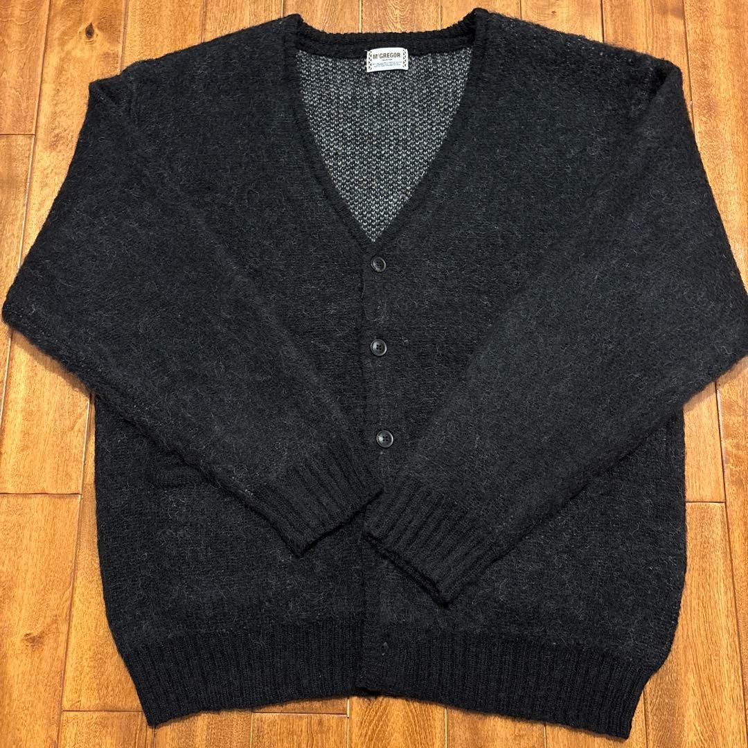 McGREGOR COLLECTION モヘアブラックカーディガン