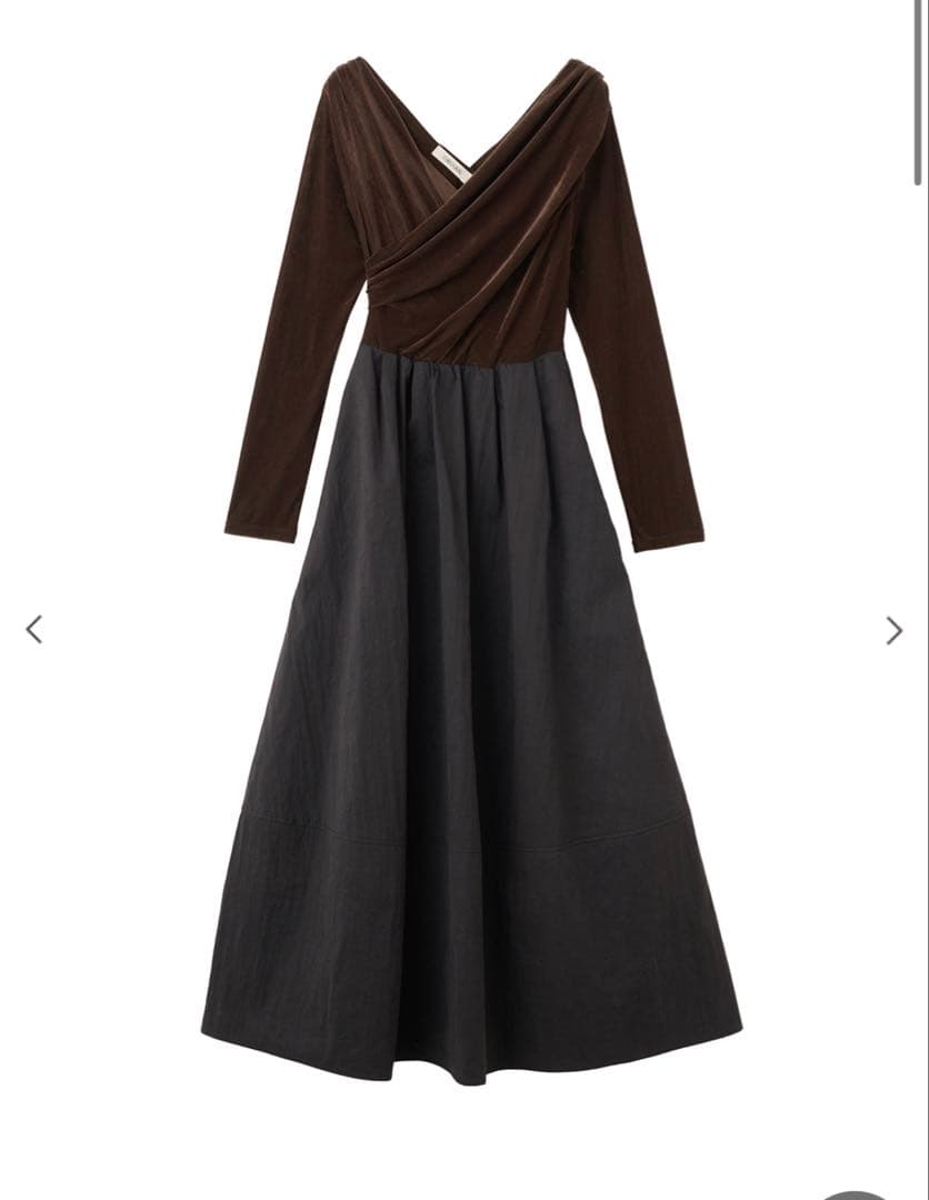 COCO DEAL ベロアドッキングワンピース