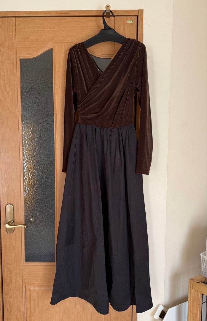 COCO DEAL ベロアドッキングワンピース