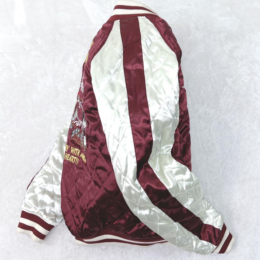 稀少✨ ディズニー　ミッキーマウス　スカジャン　別珍　リバーシブル　キルティング