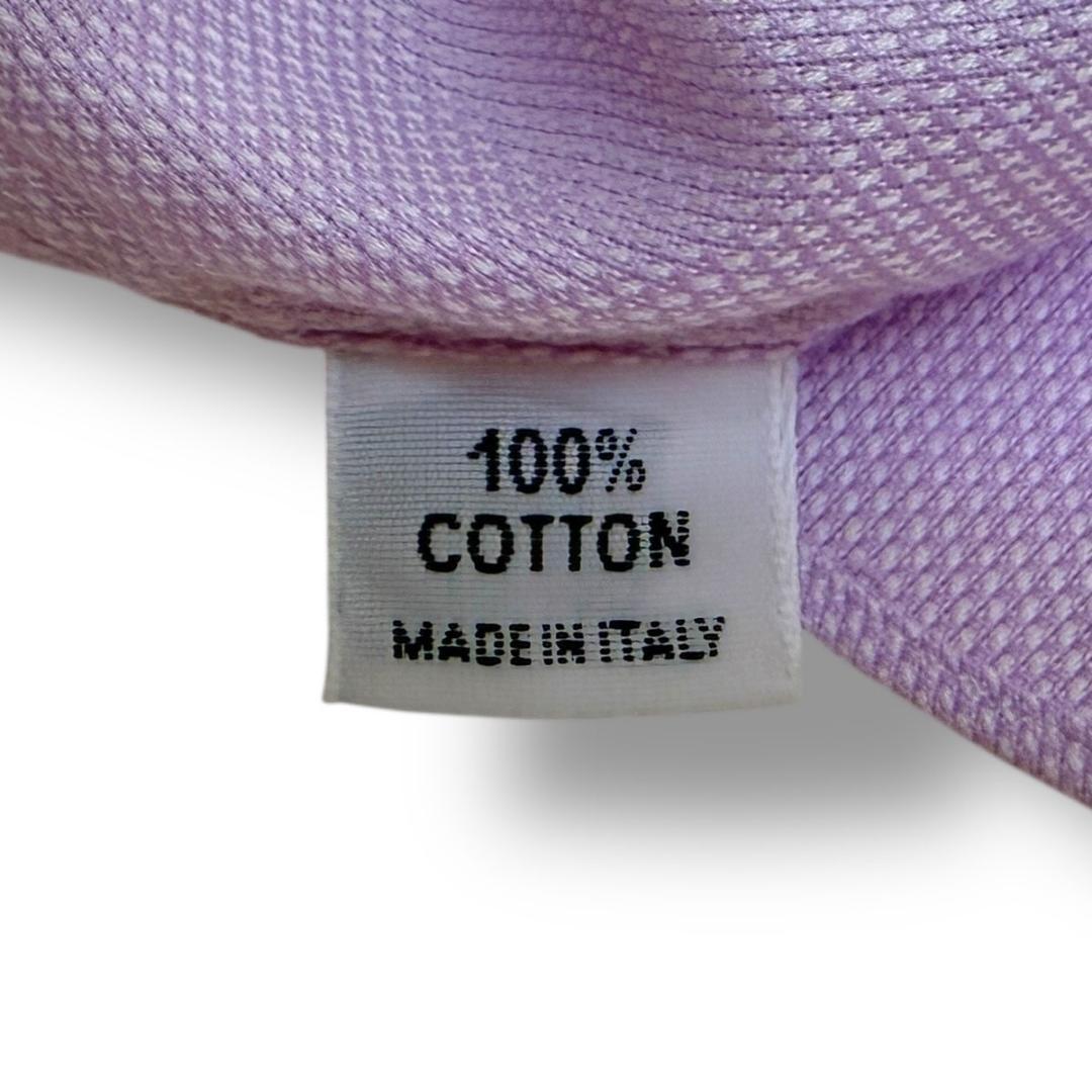 J6333 新品 FRAY LIONEワイドカラーシャツ パープル16.5/42