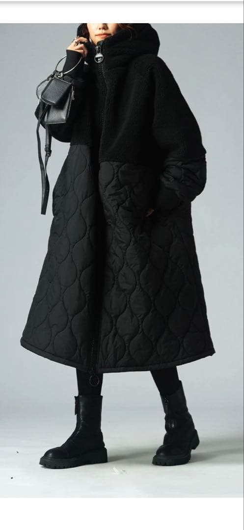 アンティカ　BIG ZIPPER BOA LONG COAT