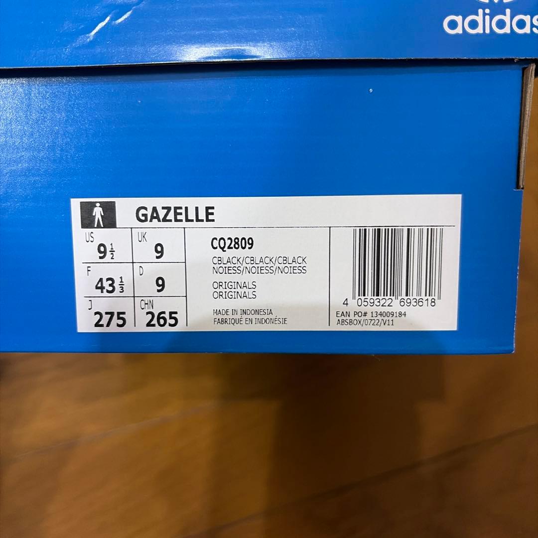 靴 adidas gazelle tripleBlack