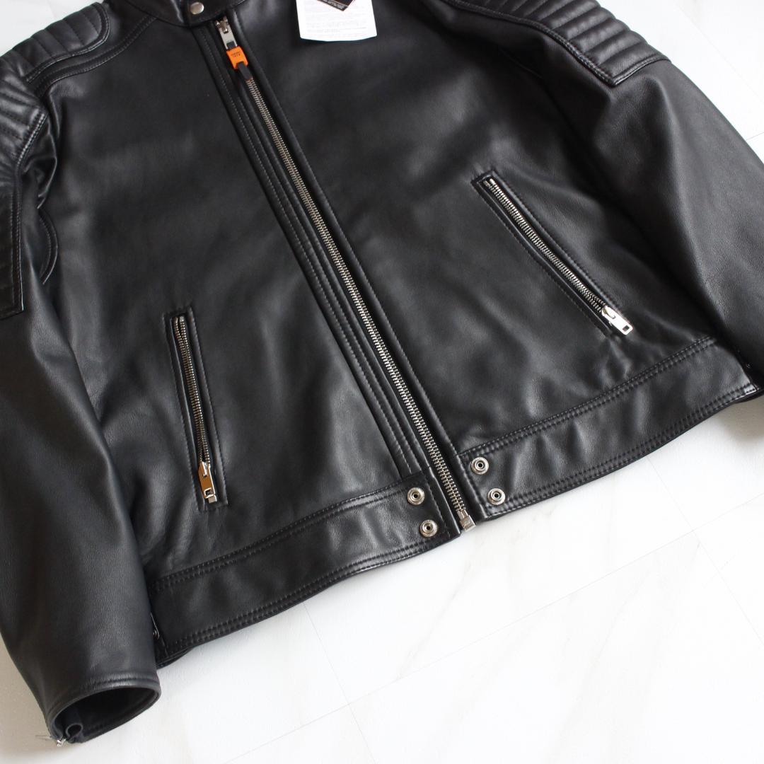 【新品未使用】DIESEL シープスキン XXL レザージャケット ブラック