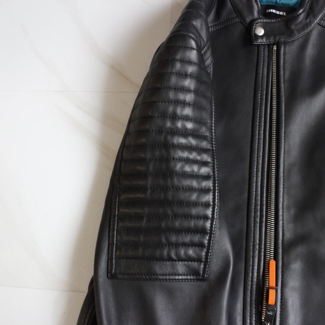 【新品未使用】DIESEL シープスキン XXL レザージャケット ブラック