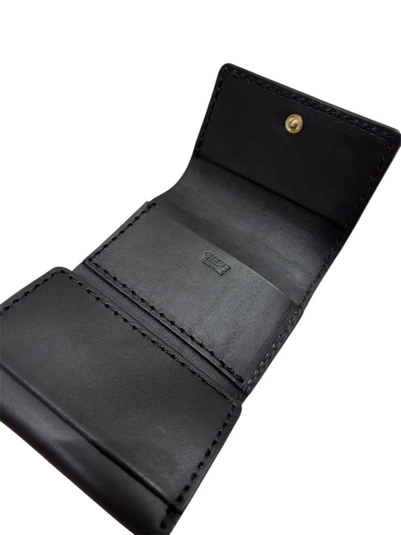 未使用級　希少　Herz ヘルツ　ミニマルウォレット　レザー　ブラック