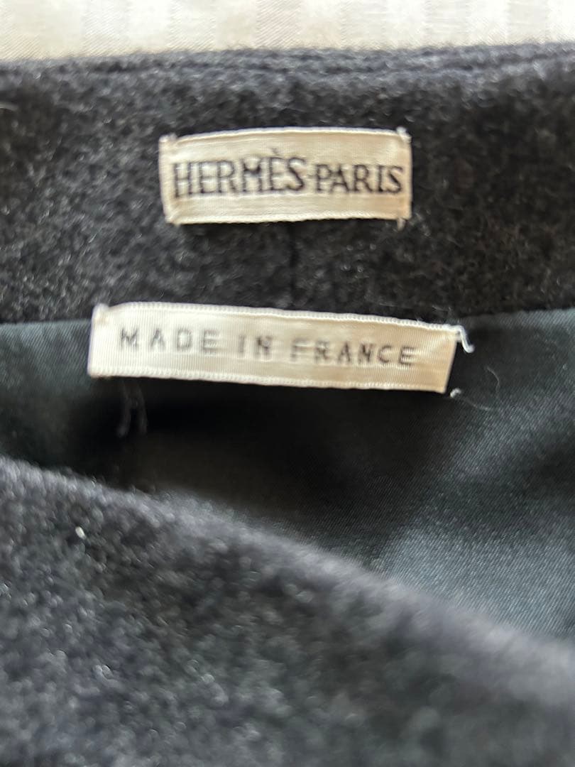 HERMES エルメス　マルジェラ期　膝丈スカート　厚手　34 フランス製