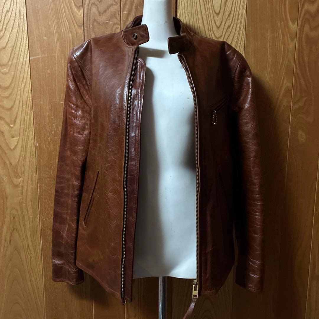 Y2レザー日本製♡馬革　高級　高品質　メンズ　革ジャン　本革ジャケット