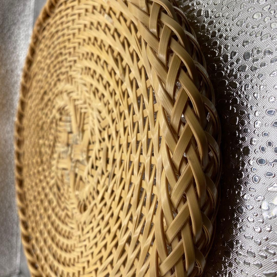 【ハンドメイド】3枚組　国産竹使用・職人手作り 竹ざる（油抜き竹使用)