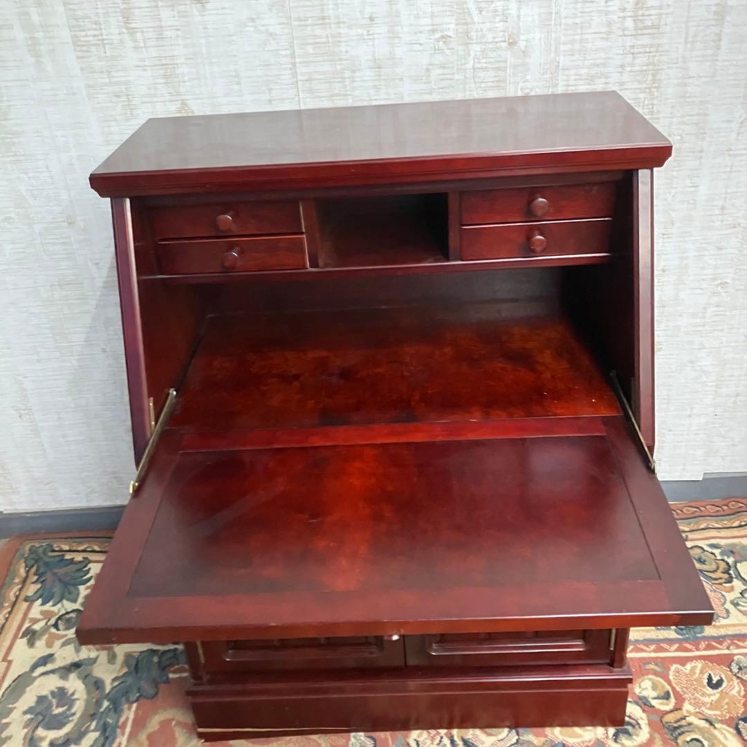 西脇工創 北海道旭川 大雪の工芸家具 英国クラシック 木製ライティングビューロ