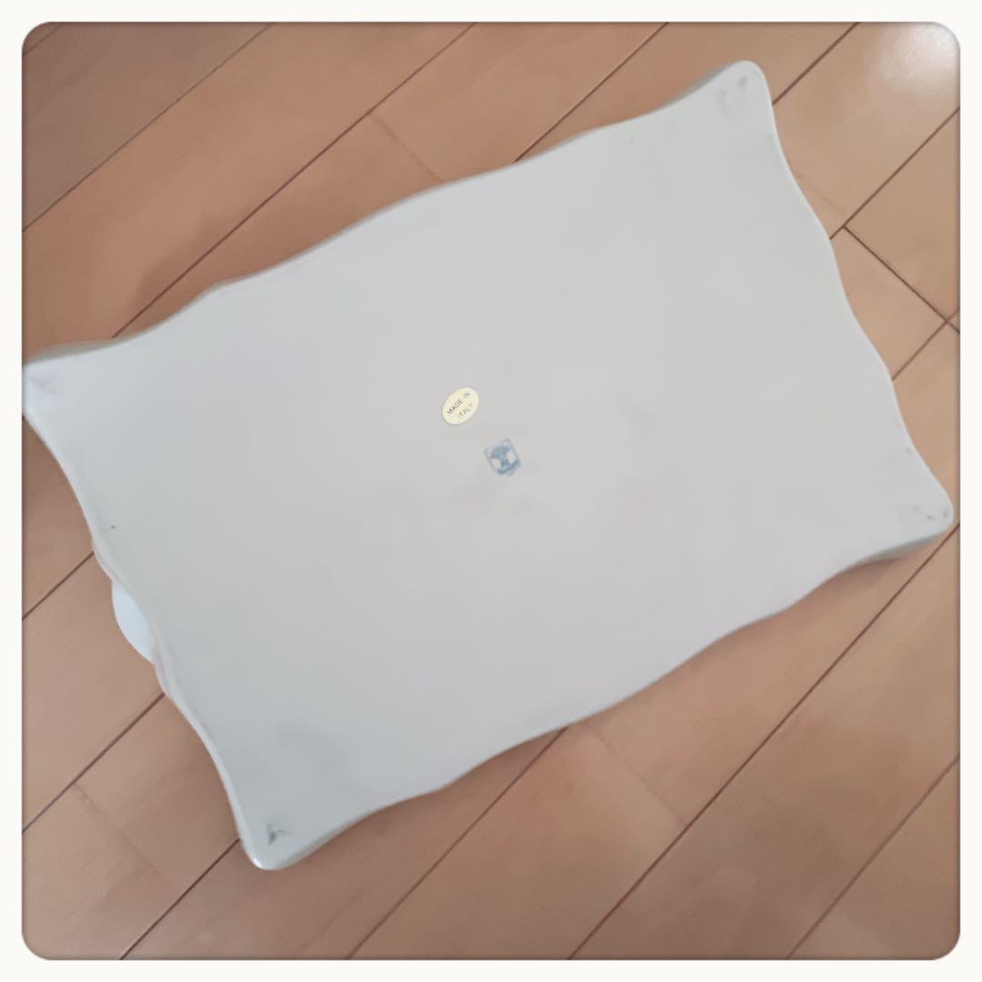 イタリア　ガレリア工房　フルーツ柄角プレート　手つきトレイ