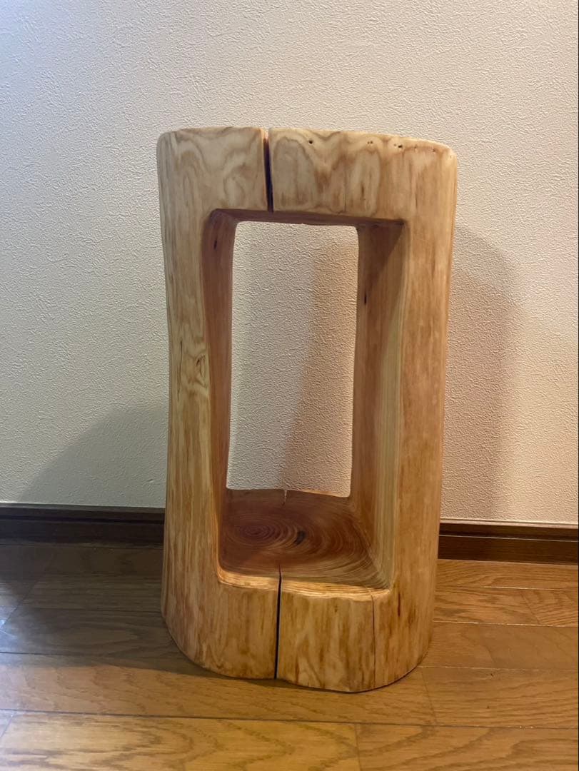 丸太サイドテーブル