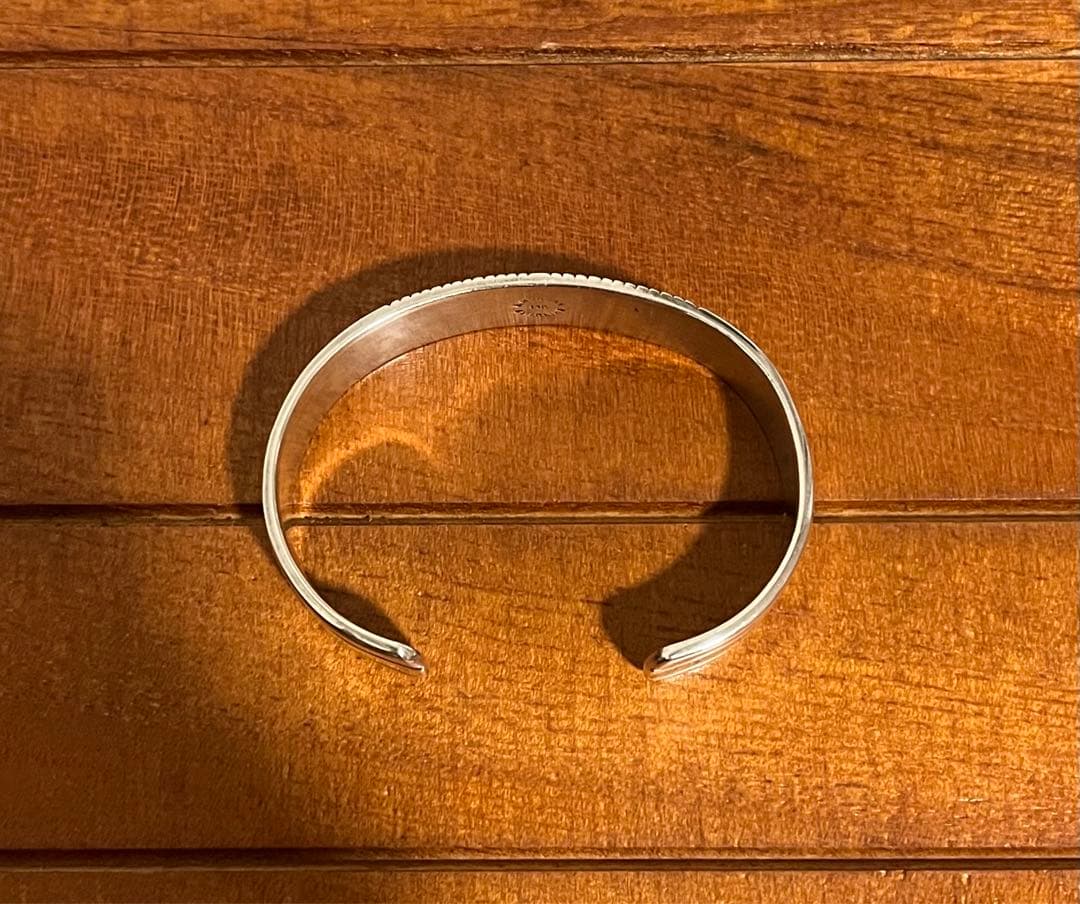 使用少なめ　ブルースモーガン　14Kバングル　インディアンジュエリーnavajo