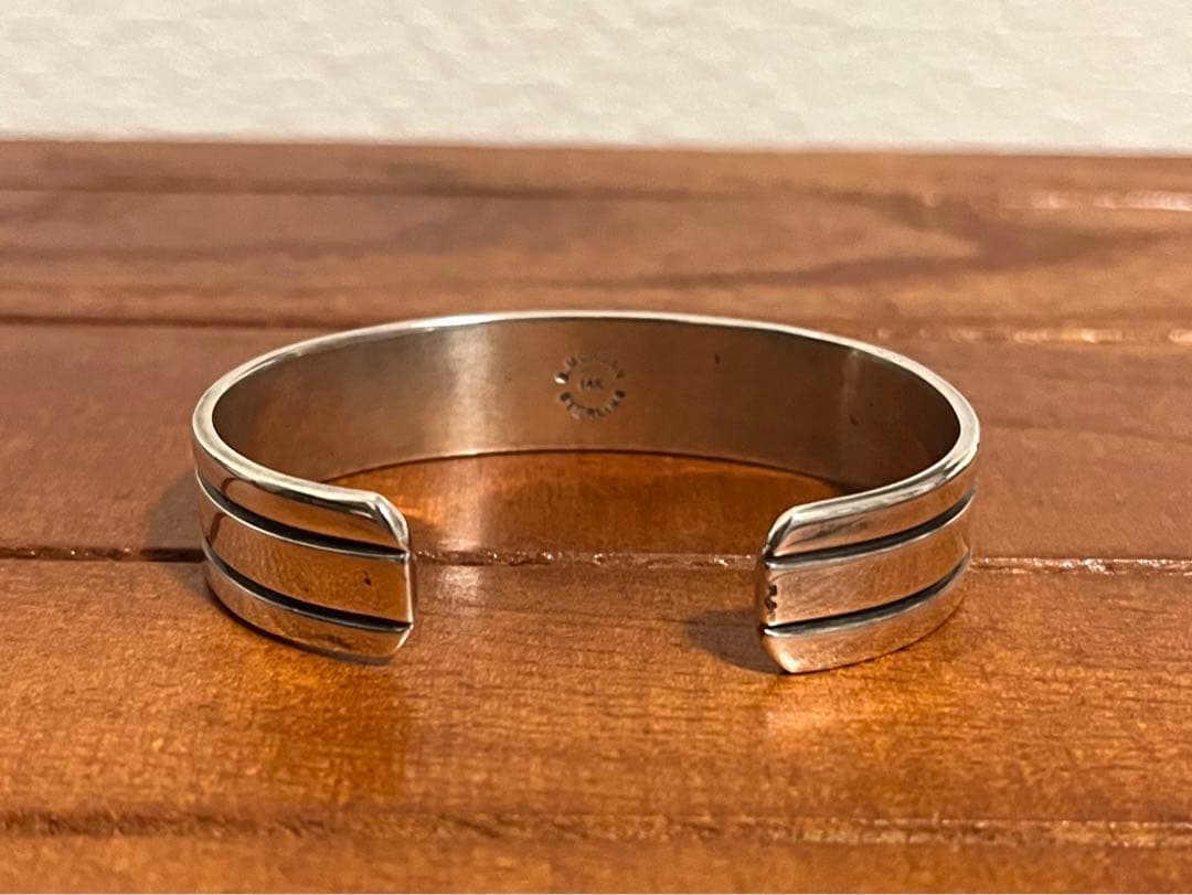 使用少なめ　ブルースモーガン　14Kバングル　インディアンジュエリーnavajo