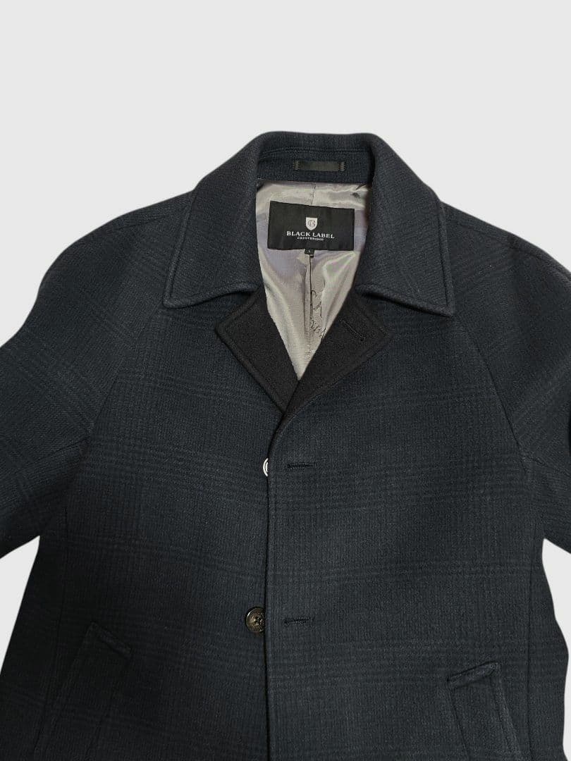 ブラックレーベル クレストブリッジ L グレンチェック バルマカーンコート