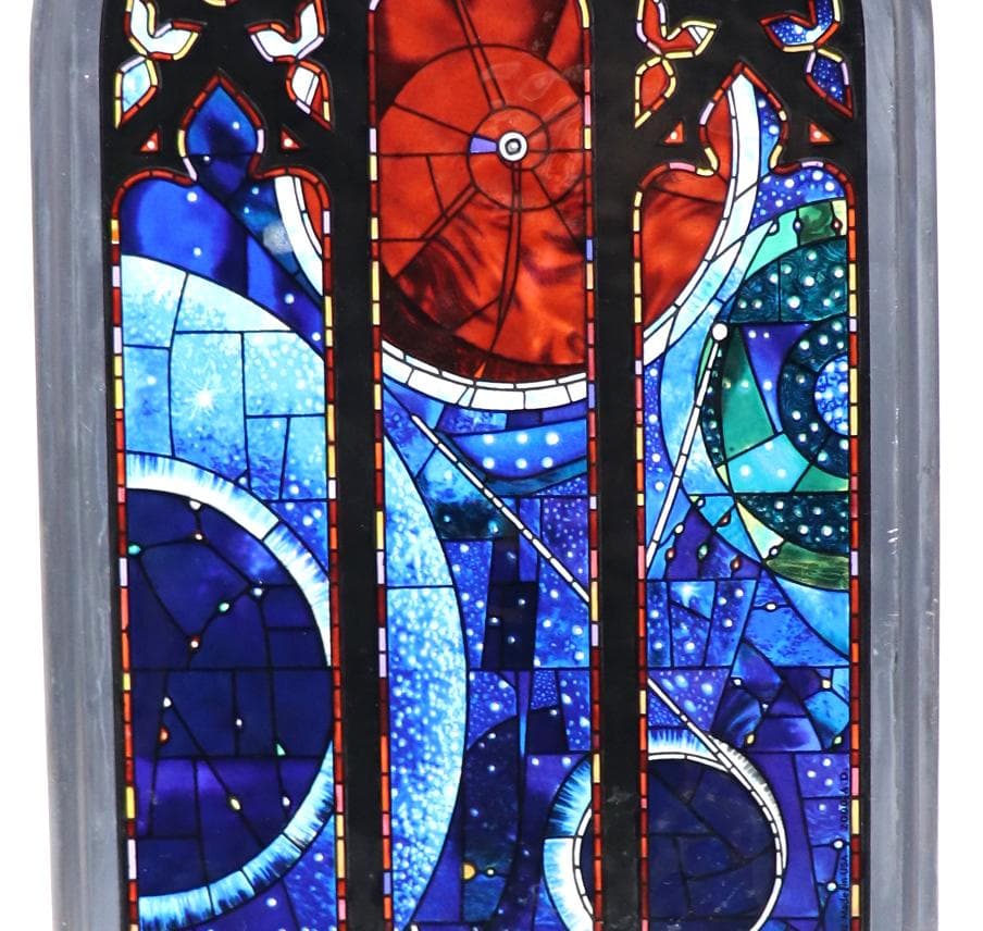 ワシントン大聖堂 宇宙の窓 ヴィンテージ ステンドグラス 赤い月 アポロ11号