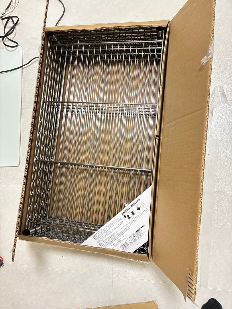 スチールラック 棚板　69.5×39.5 ポール直径19mm 4枚