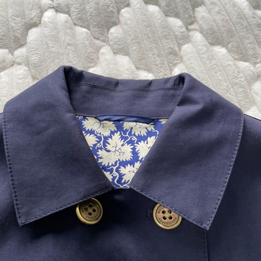 マッキントッシュフィロソフィー　 ステンカラーコート　ネイビー　紺　38 M