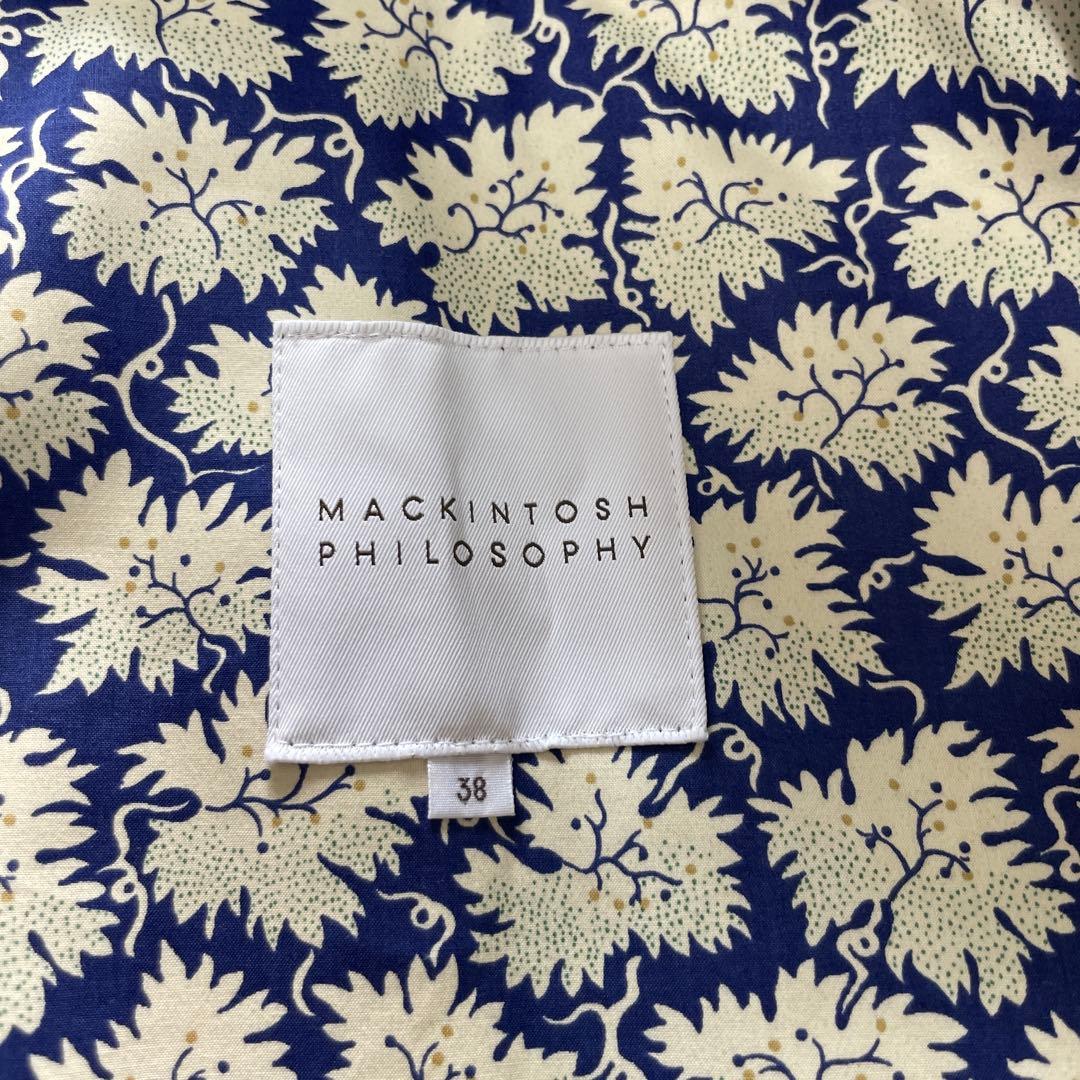 マッキントッシュフィロソフィー　 ステンカラーコート　ネイビー　紺　38 M