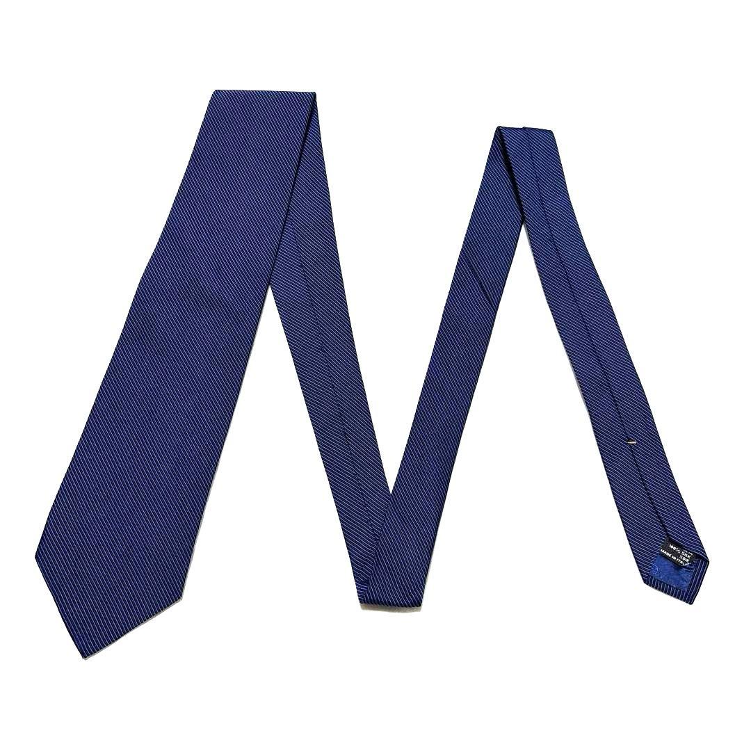 GUCCI グッチ　ネクタイ　ネイビー　無地　ソリッド　美品