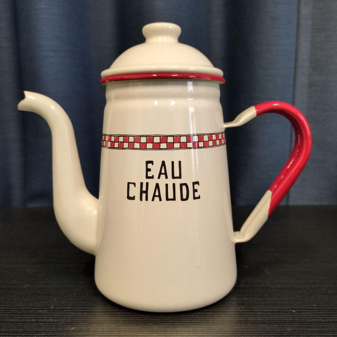 倉敷意匠 ホーローキャニスター + ティーポット + ステッカー カントリー雑貨