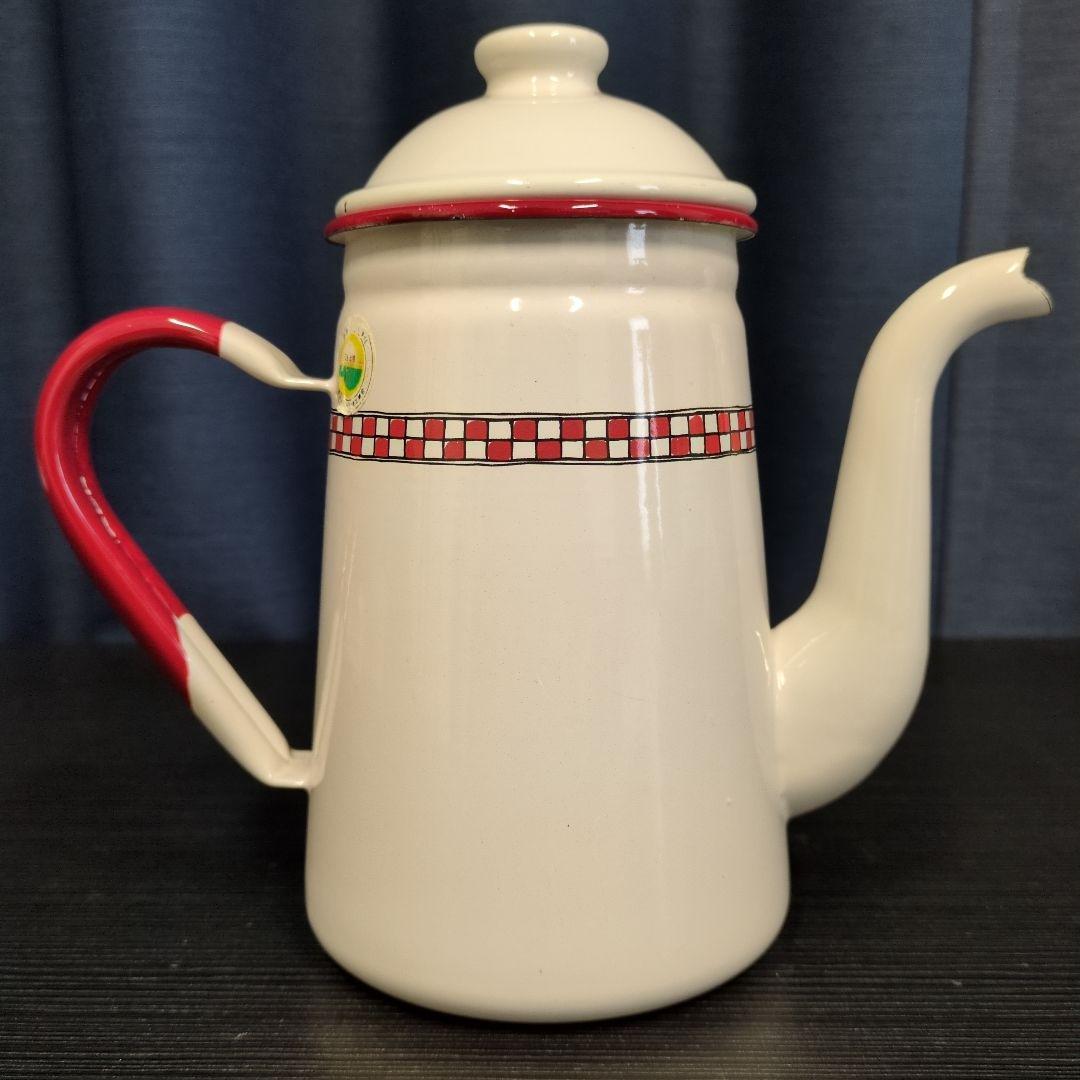 倉敷意匠 ホーローキャニスター + ティーポット + ステッカー カントリー雑貨