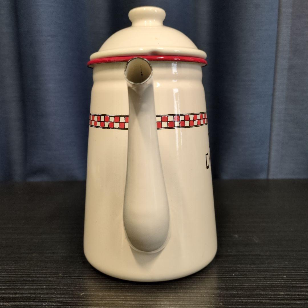 倉敷意匠 ホーローキャニスター + ティーポット + ステッカー カントリー雑貨