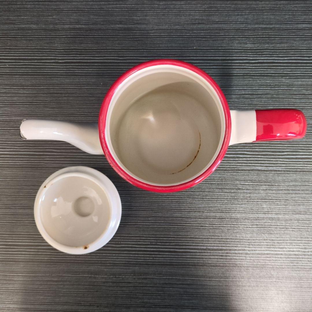 倉敷意匠 ホーローキャニスター + ティーポット + ステッカー カントリー雑貨