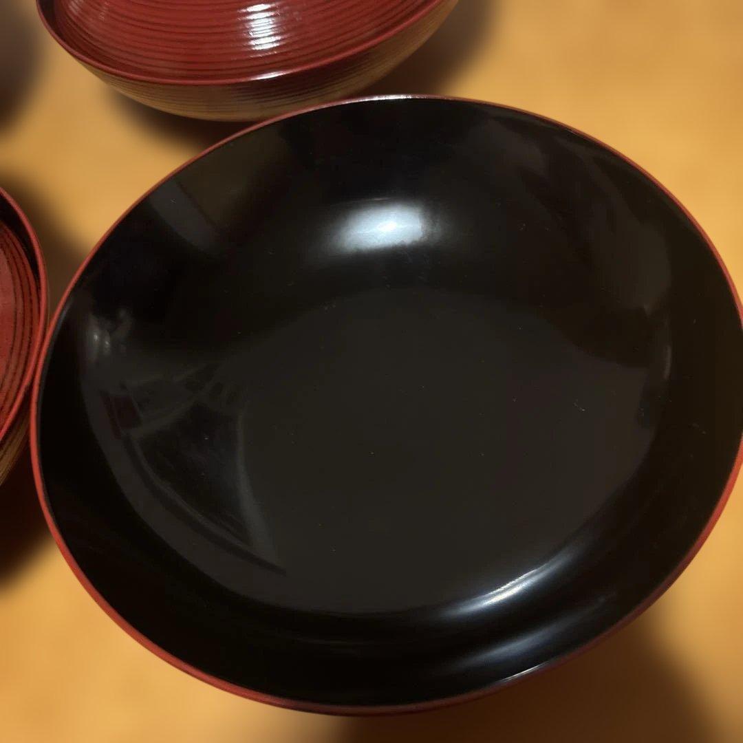 浄法寺塗 蓋付き椀 5客揃 本漆 水目桜 堅木取り 工房大島 共箱