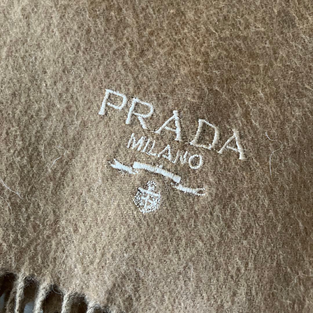 PRADA ブラウン ストール カシミヤウール