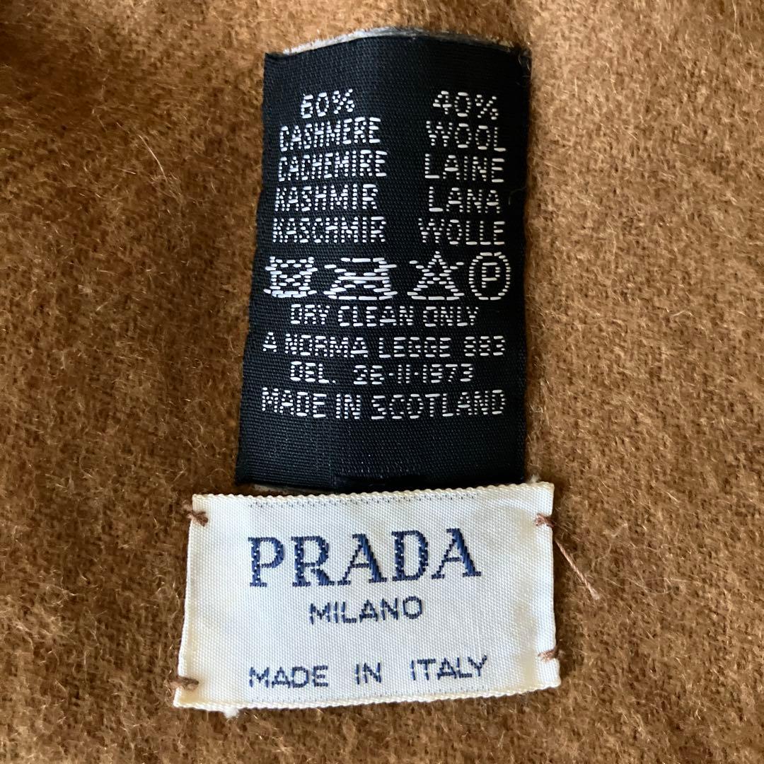 PRADA ブラウン ストール カシミヤウール