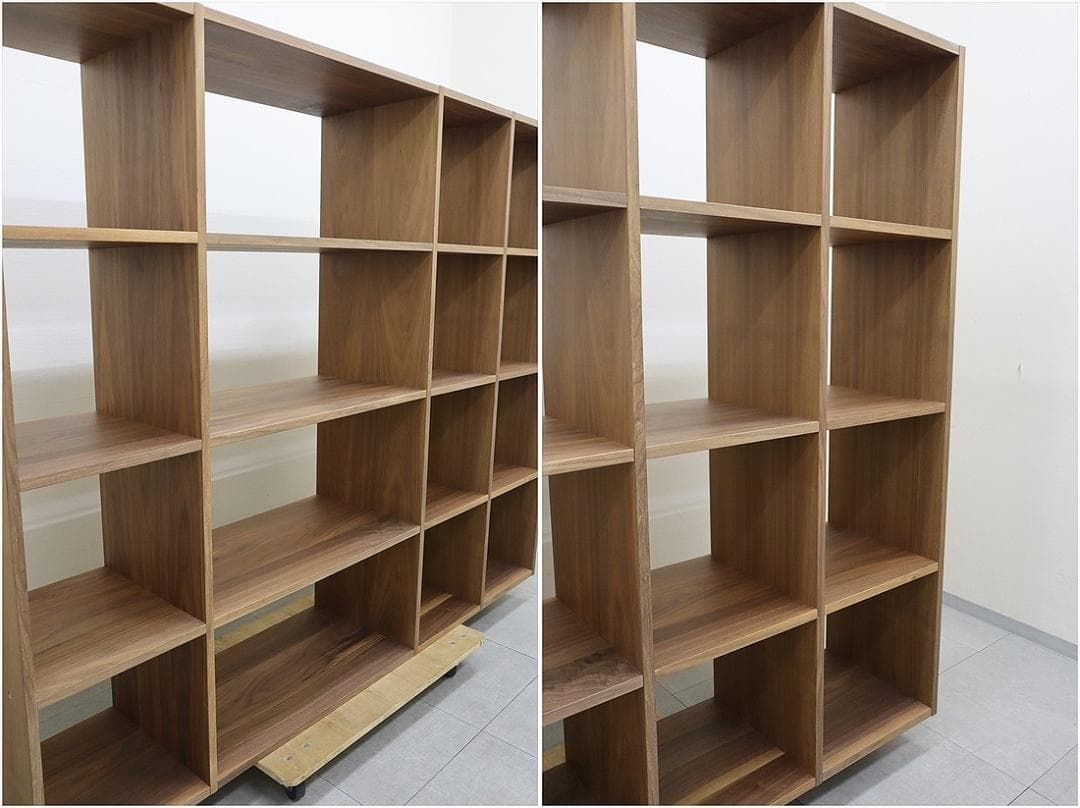 無印良品 MUJI スタッキングシェルフ ウォールナット材 飾り棚 本棚 収納棚