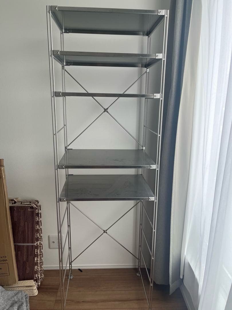 無印良品　ステンレスユニットシェルフ　5段 175.5cm オープンシェルフ