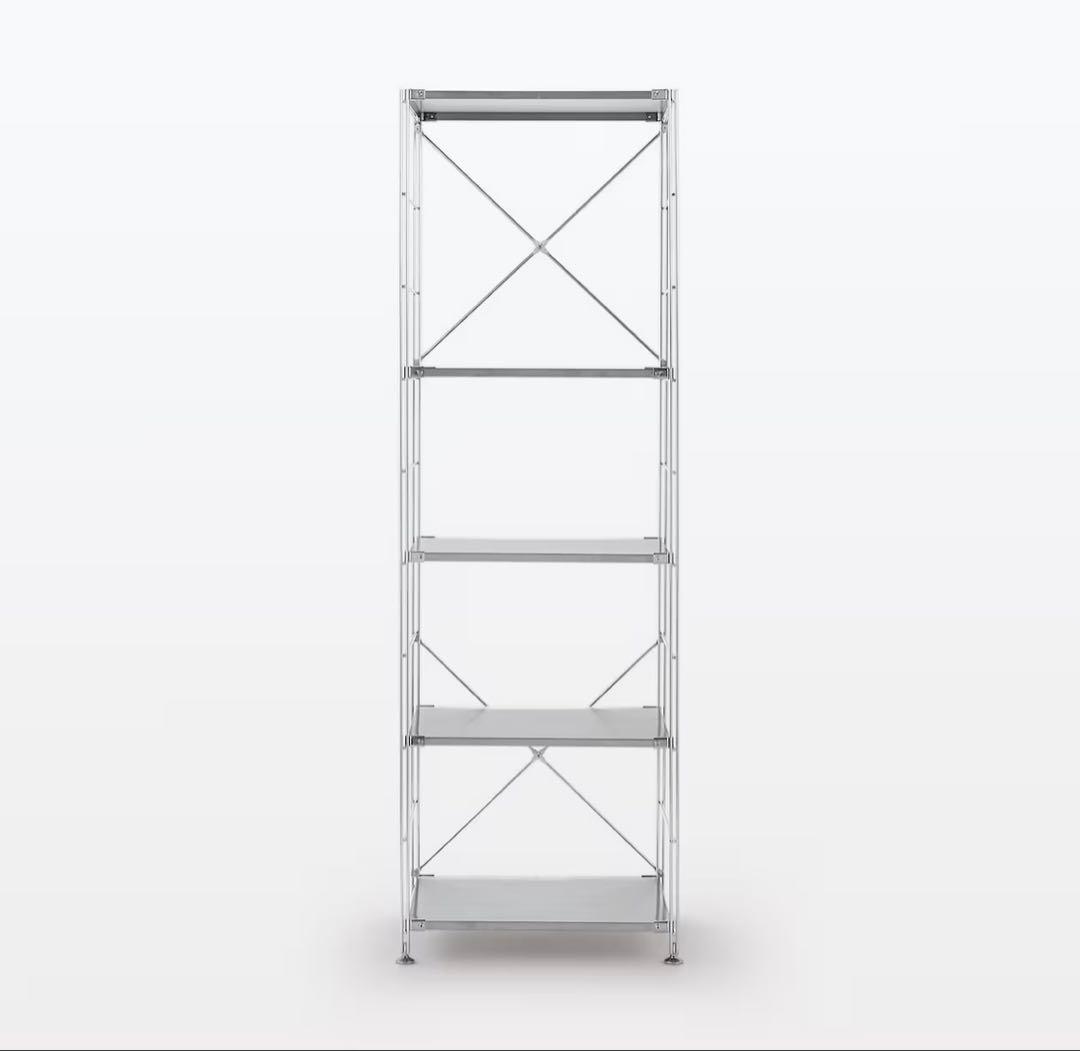 無印良品　ステンレスユニットシェルフ　5段 175.5cm オープンシェルフ