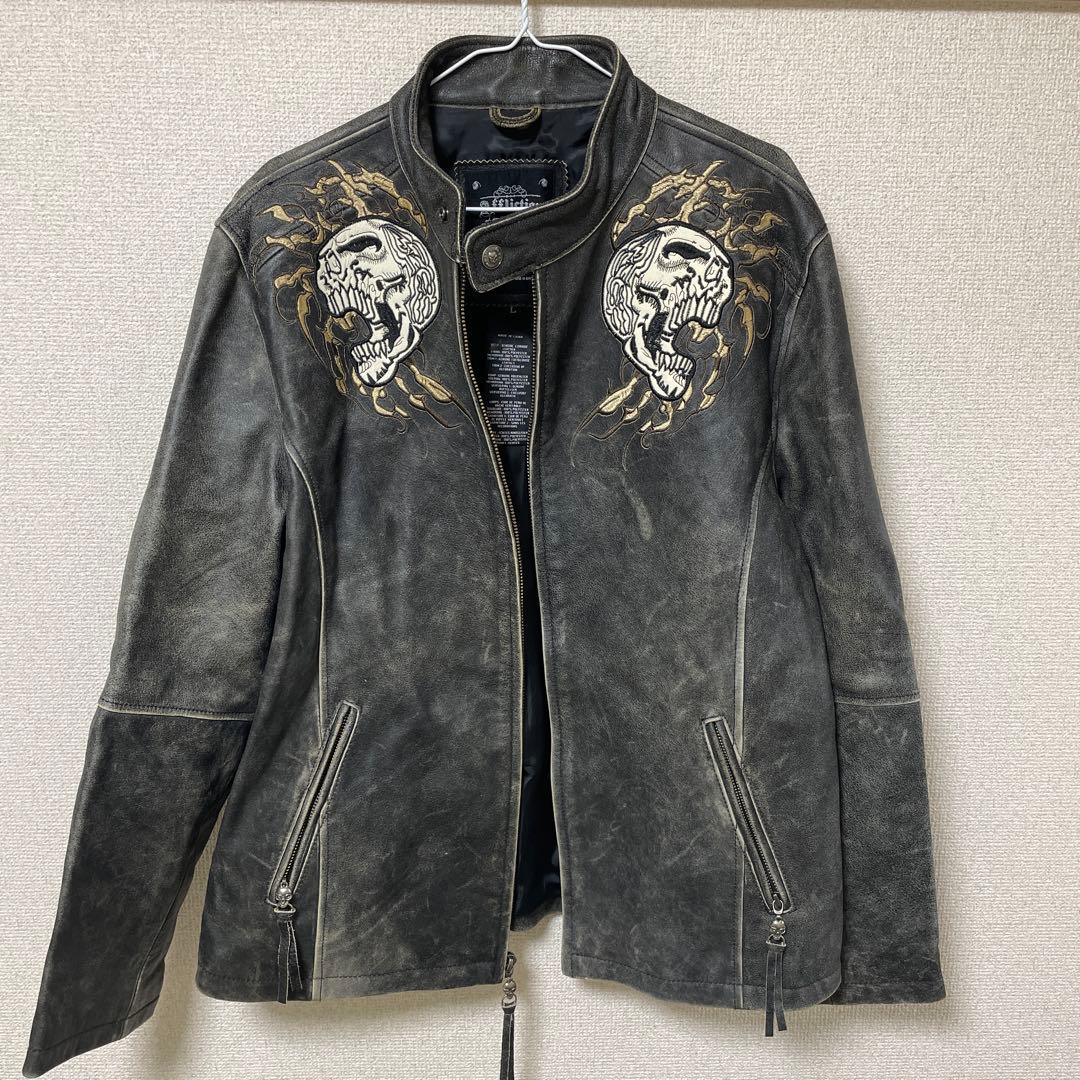 年末年始値下げ!!希少Afflictionアフリクション ビンテージ レザー