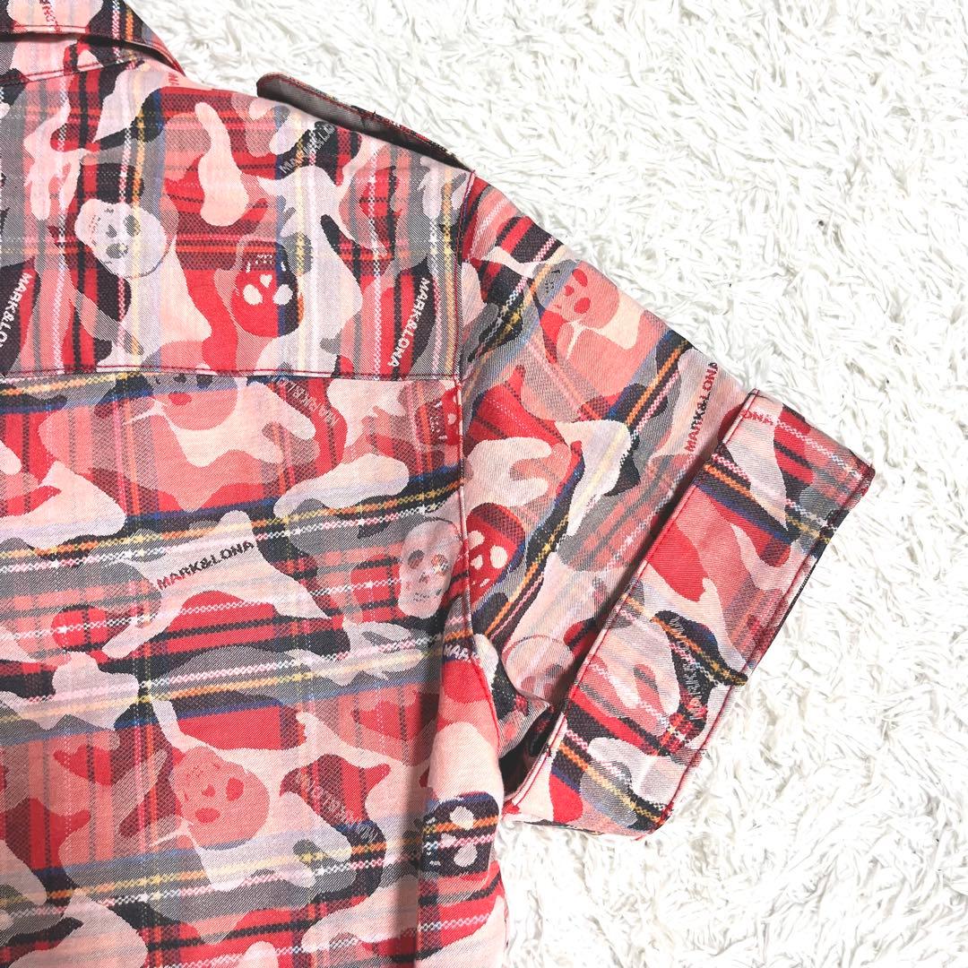 ✨未使用級✨マークアンドロナ ワンピース ベルト 総柄 ゴールド プレート