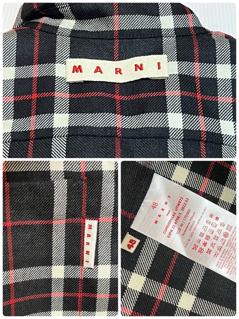 【極美品】マルニ　MARNI チェックシャツ　48 大きめ　オーバーサイズ