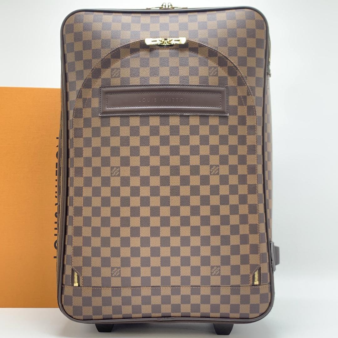 ルイヴィトン ダミエペガス55 2輪 キャリーバッグ スーツケース ブラウン