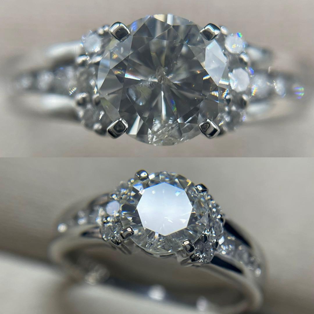 専用JA151★高級 ダイヤモンド1.361ct プラチナ リング ソ付