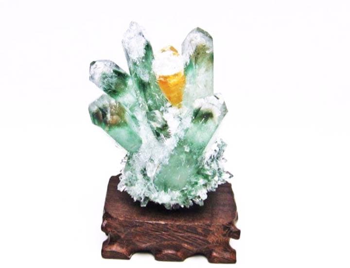 緑水晶 グリーンクォーツ クラスター 商品管理番号： 802-4610