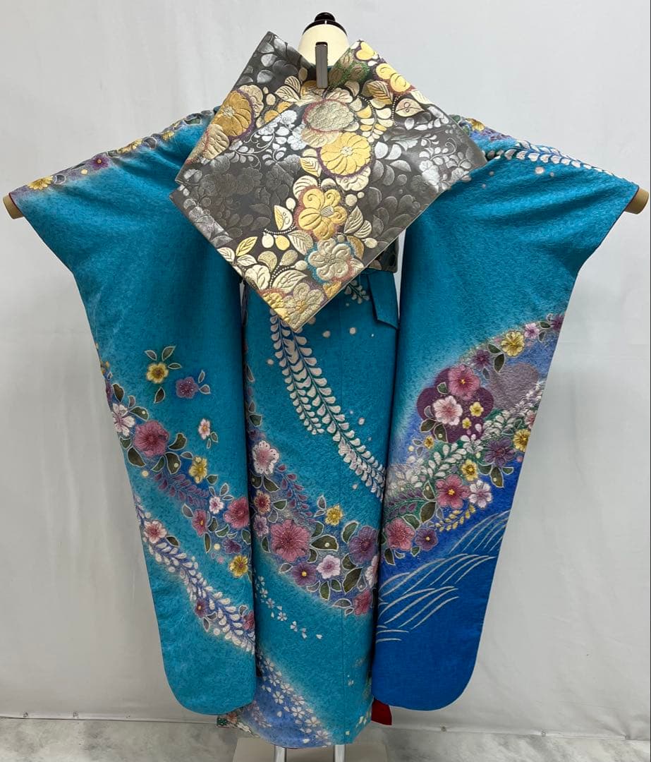 振り袖　フルセット　別誂長襦袢付　成人式　 金彩加工　刺繍入り　辻ヶ花 622