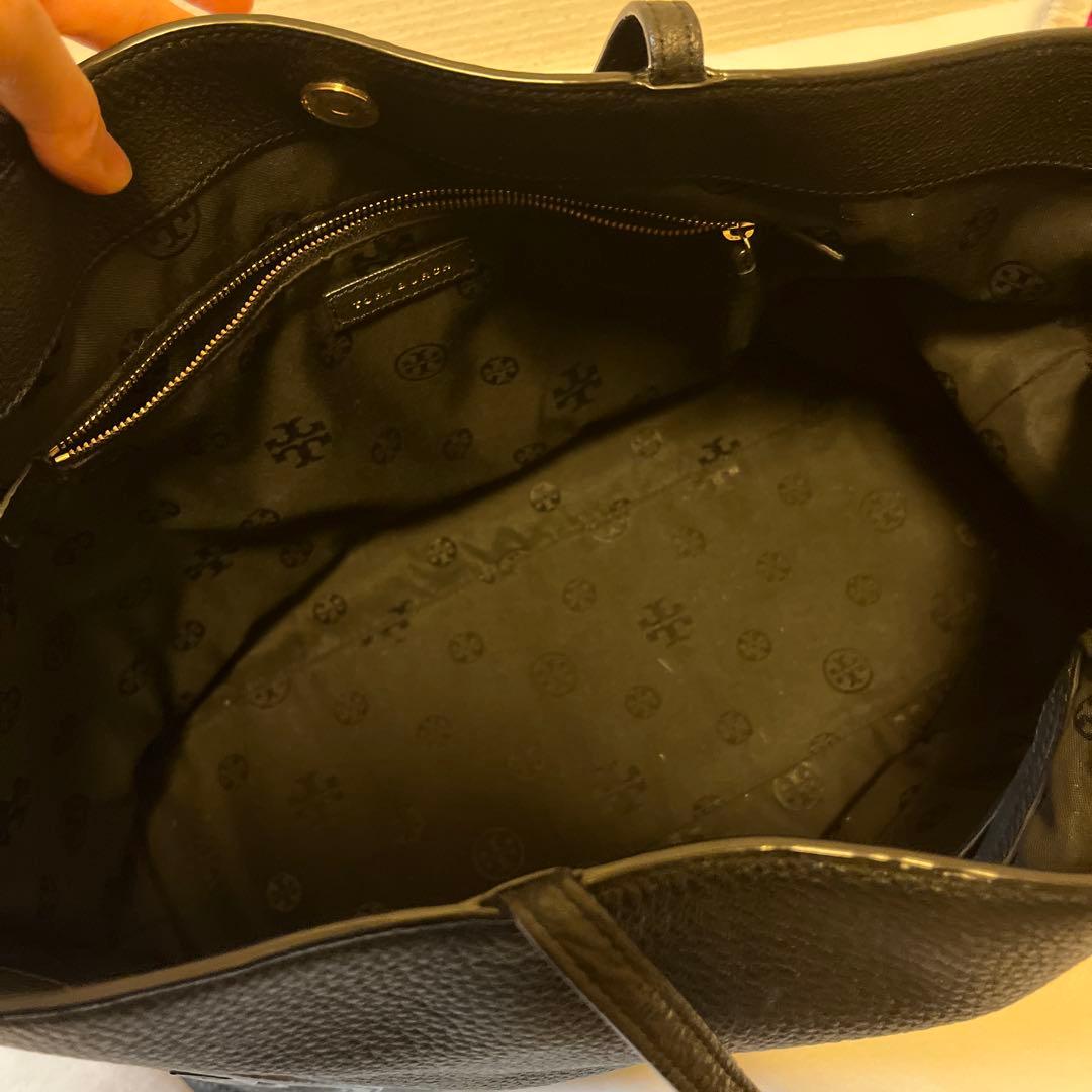 Tory Burch黒 レザー トートバッグ 大きめ
