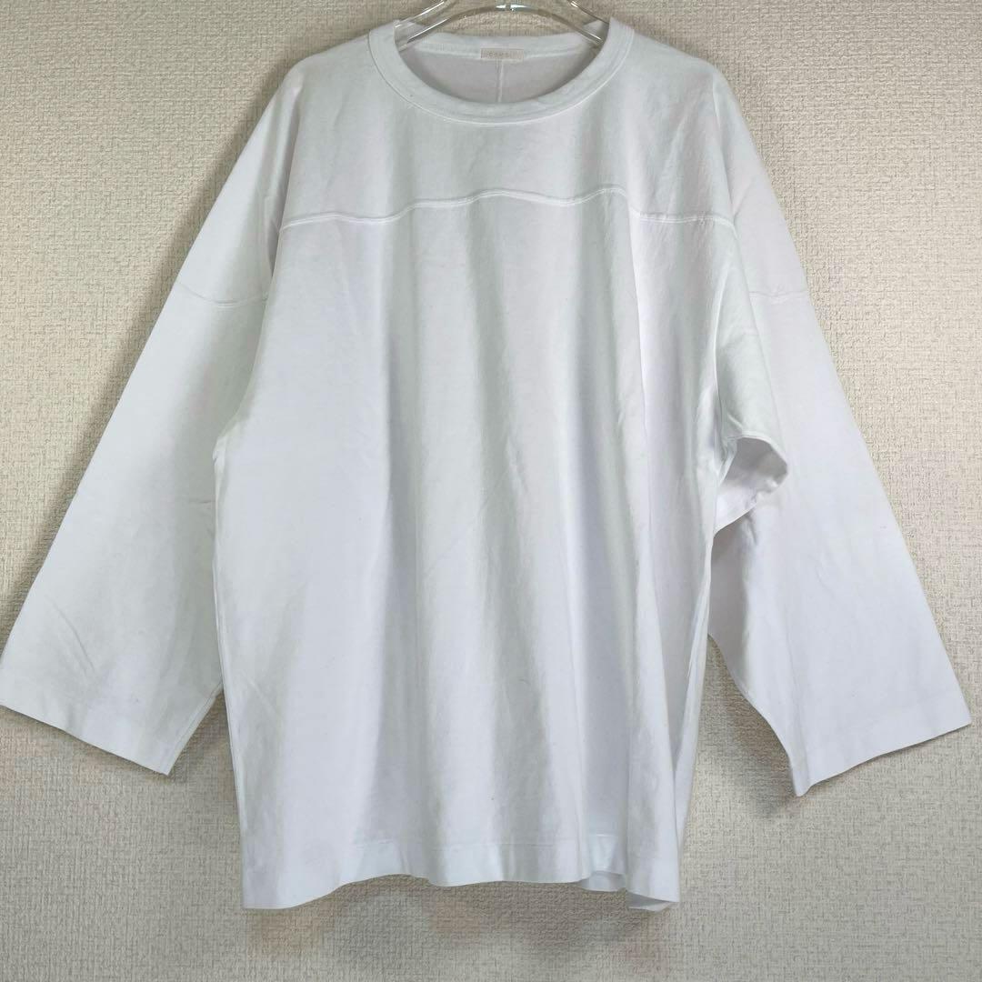 美品　COMOLI フットボールTシャツ　　ホワイト　2 日本製