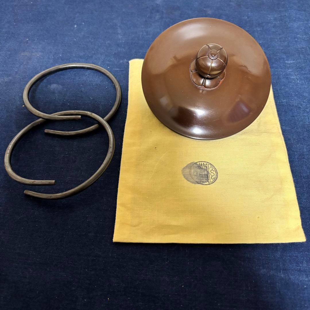 人間国宝高橋敬典/風炉/茶釜/電熱器/唐銅鬼面風炉/野々田製電熱器/敷板/茶道具