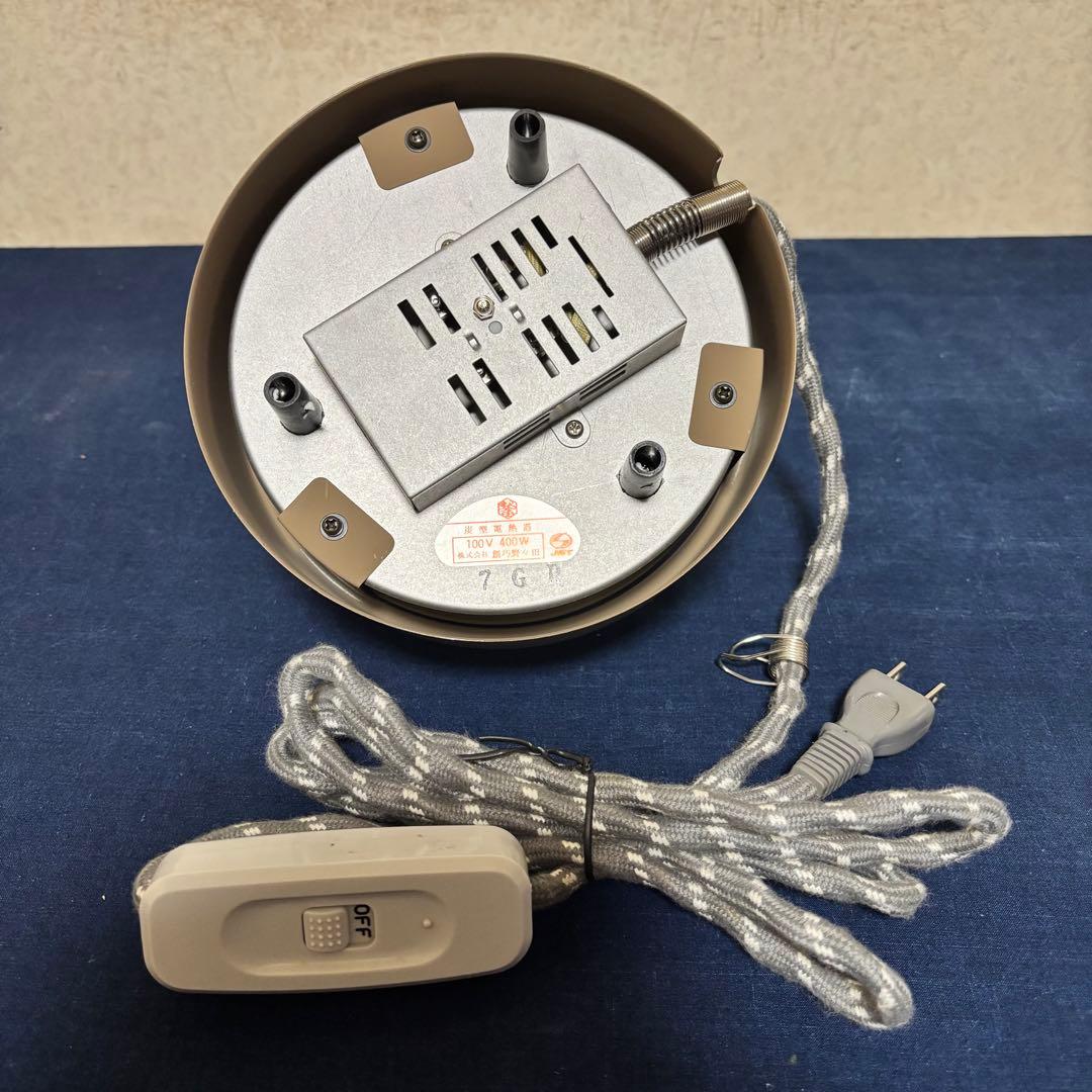 人間国宝高橋敬典/風炉/茶釜/電熱器/唐銅鬼面風炉/野々田製電熱器/敷板/茶道具