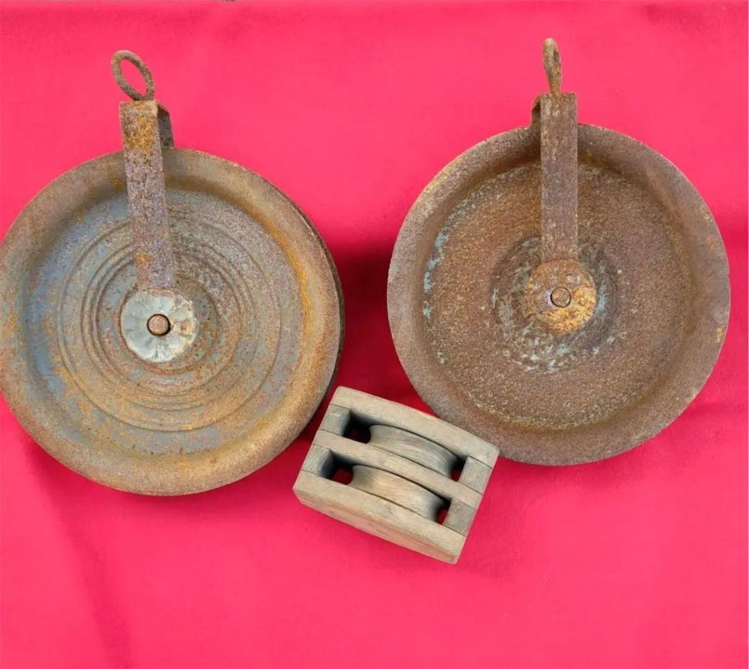 昭和レトロ・滑車・ガーデニング・アンティーク・古道具