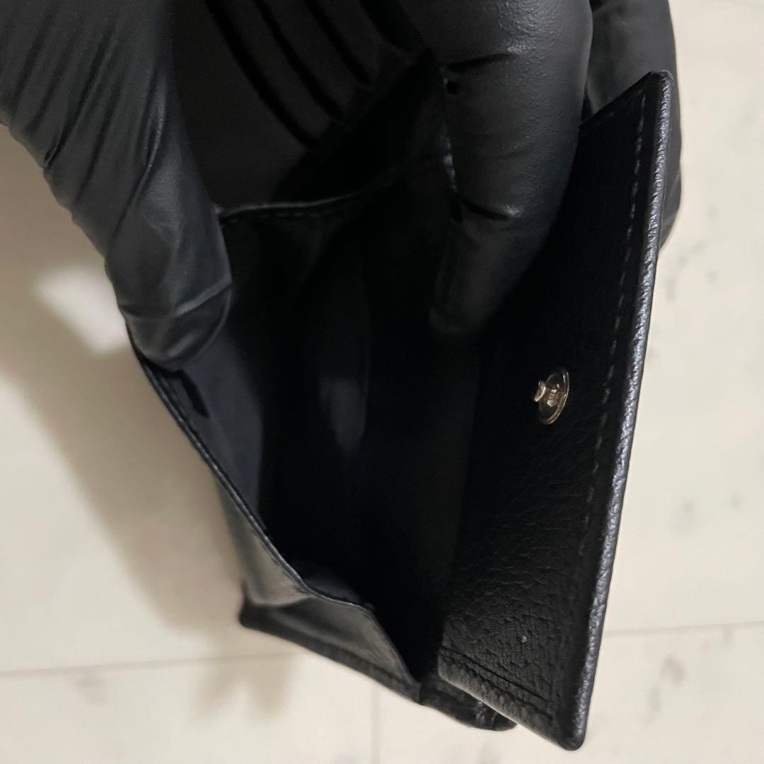 【✨美品 ✨希少】GUCCI グッチ 二つ折り財布 レザー 黒 ユニセックス