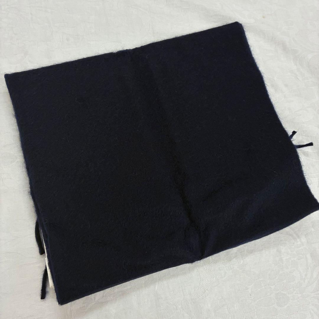 新品・タグ付き 【WAKO】マフラー BEGG ネイビー カシミヤ100%