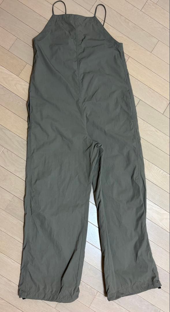 美品 Spick & Span ナイロンオックスコンビネゾン 　カーキ
