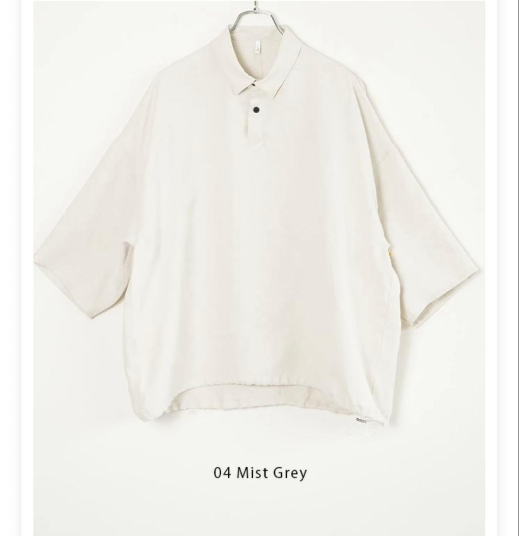 FIRMUM スラブトリアセテート・ツイル 半袖プルオーバー